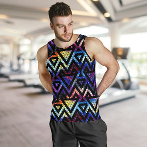 Space Colorful Tribal Galaxy Pattern Men Tank Top