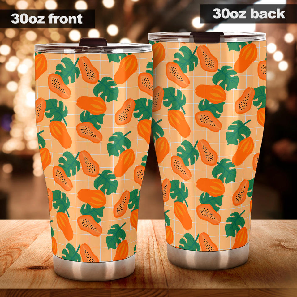 Papaya Leaves Pattern Tumbler