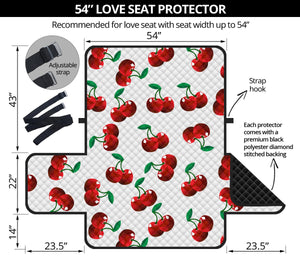 Cherry Pattern Loveseat Couch Cover Protector