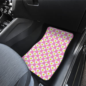 Fried Eggs Pattern Print Design 02 Front Car Mats