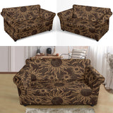 Sun Pattern Theme Loveseat Couch Slipcover