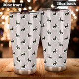 Siberian Husky Pattern Background Tumbler