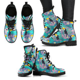 Toucan Pattern Background Leather Boots