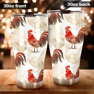 Rooster Chicken Pattern Tumbler