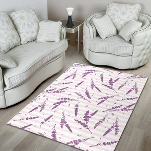 Lavender Pattern Stripe Background Area Rug