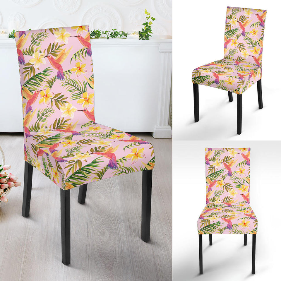 Hummingbird Pattern Print Design 03 Dining Chair Slipcover