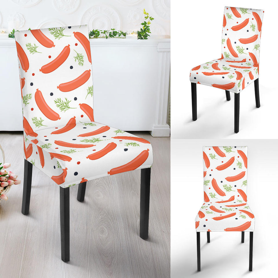 Sausage Pattern Print Design 03 Dining Chair Slipcover