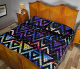 Space Colorful Tribal Galaxy Pattern Quilt Bed Set