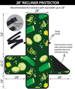 Cucumber Pattern Background Recliner Cover Protector