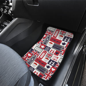 British Pattern Print Design 03 Front Car Mats