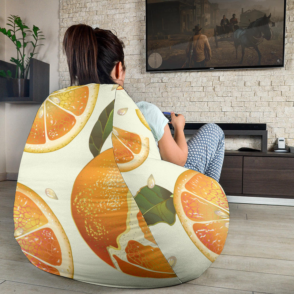 Orange Pattern Bean Bag Cover