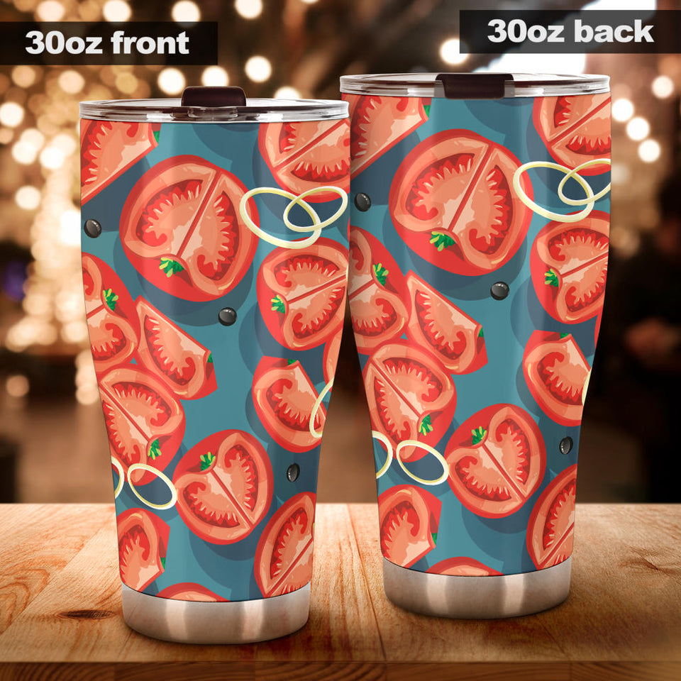 Tomato Pattern Background Tumbler