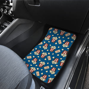 Popcorn Pattern Print Design 03 Front and Back Car Mats