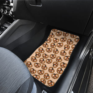 Pretzels Pattern Print Design 02 Front Car Mats