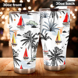 Sailboat Pattern Background Tumbler