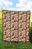 Rose Pattern Print Design 04 Premium Quilt