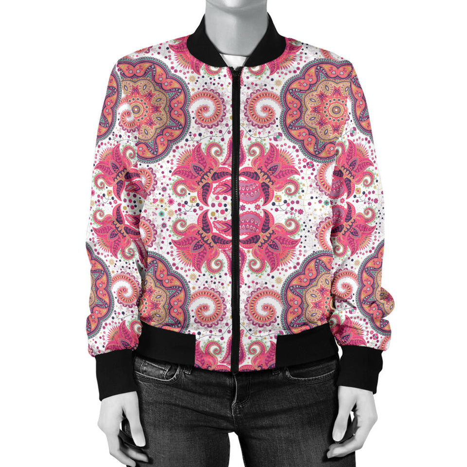 Indian Pattern Women Bomber Jacket