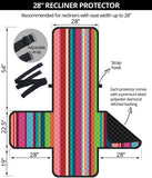 Rainbow Stripe Pattern Recliner Cover Protector