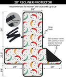 Red Green Yellow Chili Pattern Recliner Cover Protector