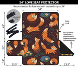 Fox Pattern Loveseat Couch Cover Protector