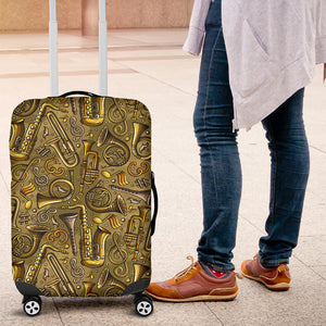 Saxophone Gold Pattern Luggage Covers