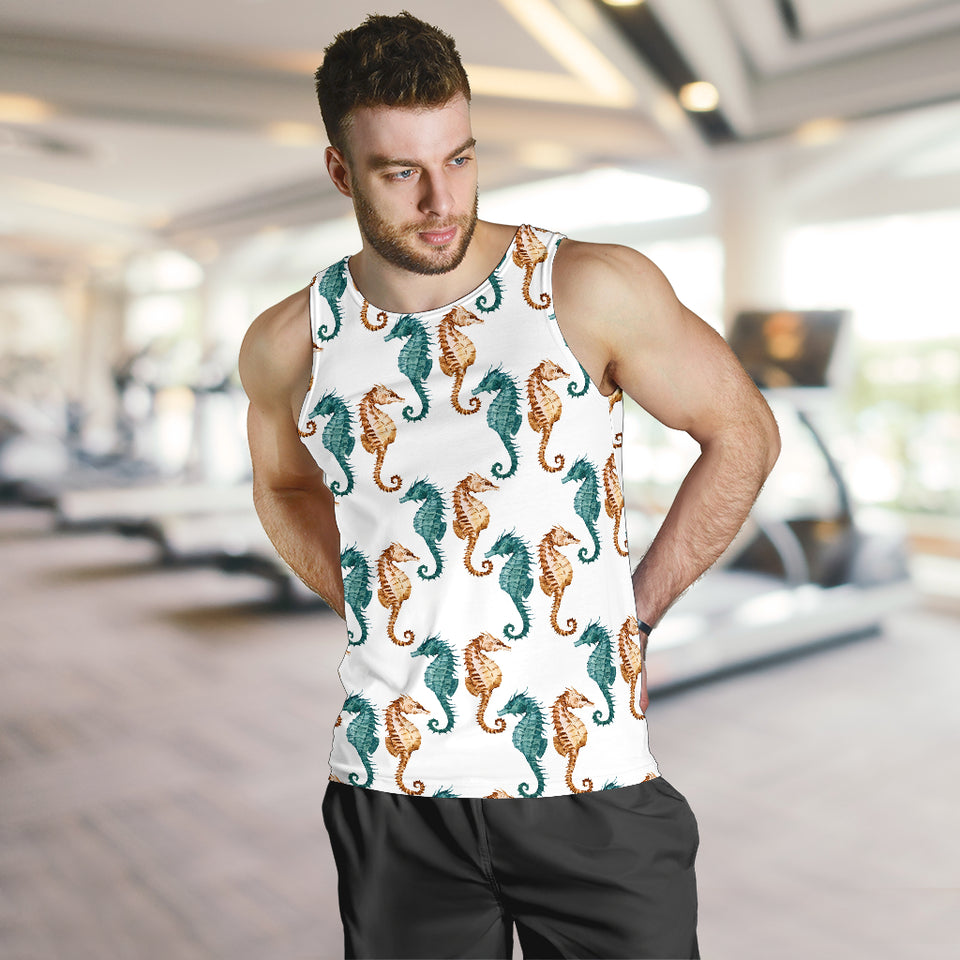 Seahorse Pattern Background Men Tank Top