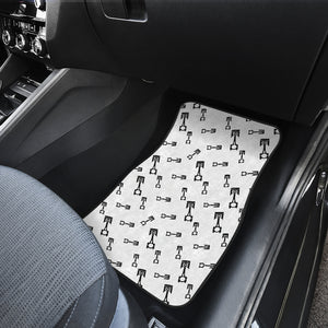 Engine Piston Random Pattern Print Design 04 Front and Back Car Mats