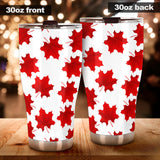 Red Maple Leaves Pattern Tumbler