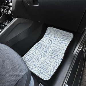 Math Pattern Print Design 03 Front Car Mats