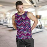 Zigzag Chevron Pokka Dot Aboriginal Pattern Men Tank Top