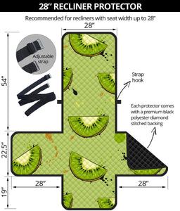 Kiwi Pattern Background Recliner Cover Protector