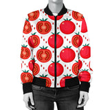Tomato Pattern Women Bomber Jacket