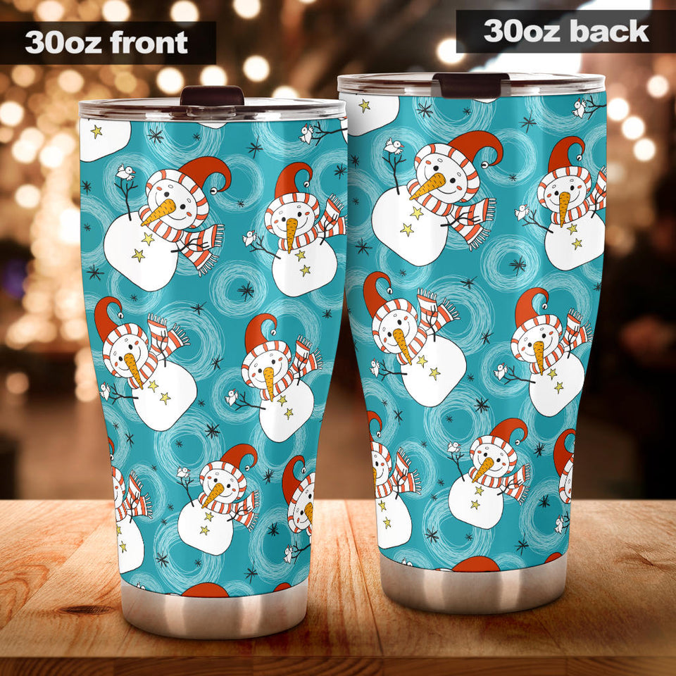 Snowman Chirstmas Pattern Tumbler