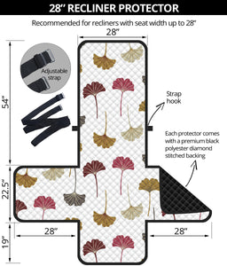 Autamn Ginkgo Leaves Pattern Recliner Cover Protector