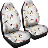 Penguin Christmas Tree Pattern Universal Fit Car Seat Covers