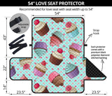 Cup Cake Heart Pattern Loveseat Couch Cover Protector