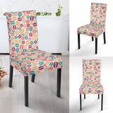 Colorful Coffee Bean Pattern Dining Chair Slipcover