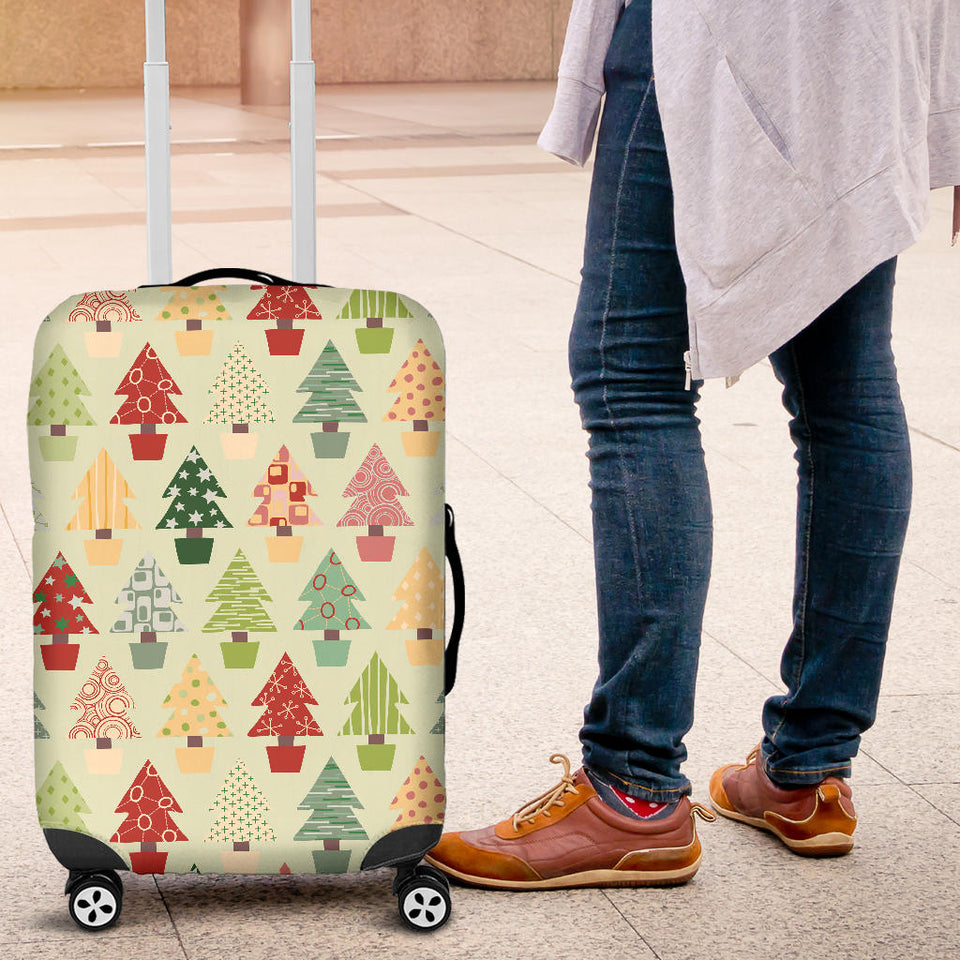 Christmas Tree Pattern Backgroind Luggage Covers