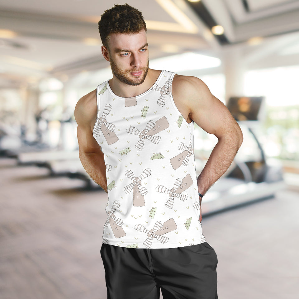 Windmill Pattern Background Men Tank Top