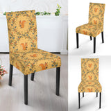 Squirrel Pattern Print Design 01 Dining Chair Slipcover