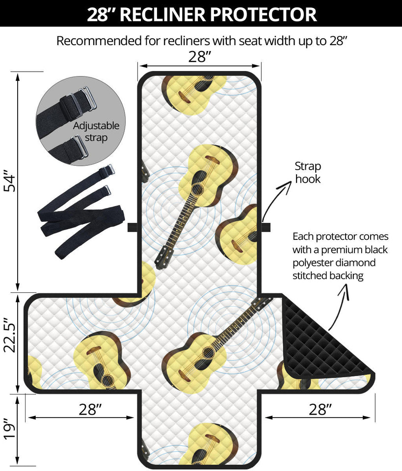 Classic Guitar Pattern Recliner Cover Protector