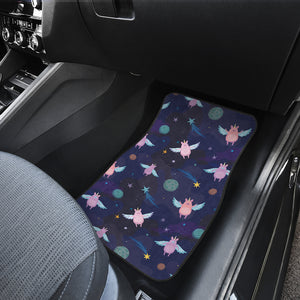 Pig Pattern Print Design 05 Front and Back Car Mats