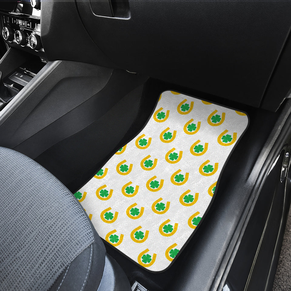 Horseshoes Pattern Print Design 03 Front and Back Car Mats