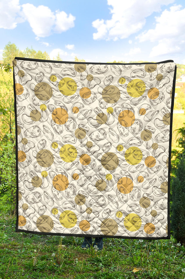 Potato Chips Pattern Print Design 02 Premium Quilt