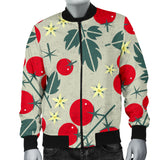 Hand Drawn Tomato Pattern Men Bomber Jacket