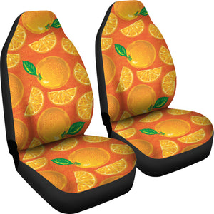 Orange Pattern background Universal Fit Car Seat Covers