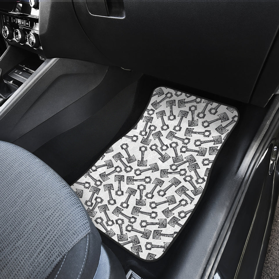 Engine Piston Pattern Print Design 01 Front and Back Car Mats