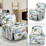 Sailboat Pattern Theme Recliner Chair Slipcover