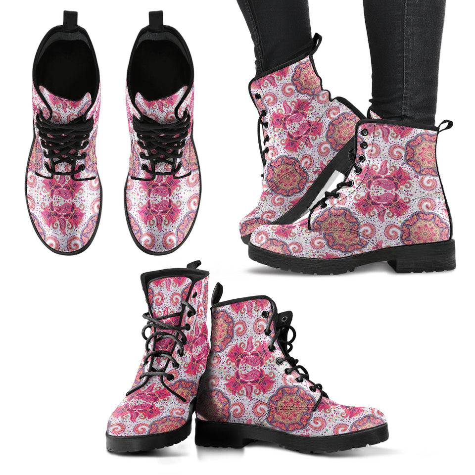 Indian Pattern Leather Boots