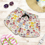 Teddy Bear Pattern Print Design 04 Women Shorts